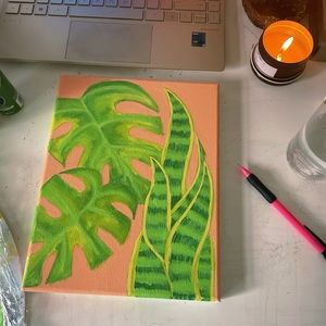 Snake Plant Acrylic Painting